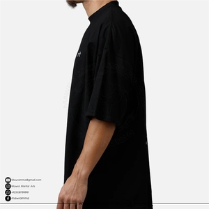 250gsm Heavyweight 100% Cotton Eco-Friendly Quick Dry Oversized <b>Tshirt</b> Custom Logo DTG Print Men Boxy Fit Streetwear Drop - Product Image 4