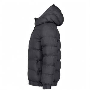Dark Charcoal Premium Quality Eco-Friendly Breathable Floral Pattern Puffer <b>Jacket</b> Regular Sleeve Casual Loose Polyester Padded - Product Image 2