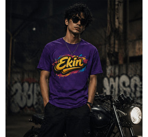 Camiseta Personalizada de Manga Corta con Hombros Descubiertos, Estampado Digital, 100% Algodón para Hombre, Blusa de Verano con Logotipo de Impresión Digital Personalizada - Product Image 3