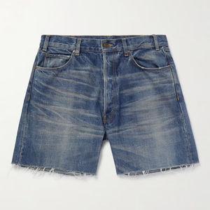 Shorts de Mezclilla Azul Clásico para Hombre, Tela Elástica Ligera, Ropa Casual de Verano, Cómodos para Uso Diario - Product Image 1