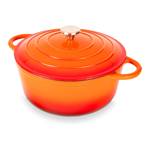 Olla para sopa de restaurante de hierro fundido esmaltado de 26cm personalizada al por mayor, utensilios de cocina, cazuela antiadherente esmaltada, olla para sopa de estofado de Horno Holandés - Product Image 3