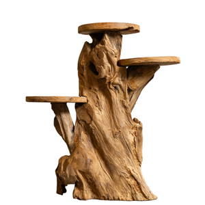 Décoration d'intérieur ARTERRA Diwali de qualité supérieure, meubles de luxe uniques, support de présentation en racine de teck organique, artisanat en bois massif, intérieur/extérieur - Product Image 1