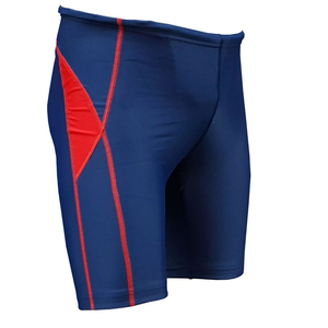 Shorts de sport pour homme, noir et vert, à séchage rapide, taille mi-haute, fermeture élastique, longueur courte, en nylon et élasthanne tricoté - Product Image 2