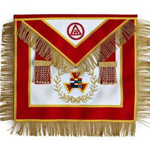 Tablier maçonnique Past Master Blue Lodge avec broderie à la main en fils d'or, bleu et blanc, Régalia Franc-maçon - Product Image 6