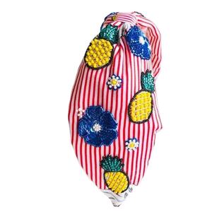 Bandeau pour cheveux entièrement perlé fait à la main pour femmes, magnifique bandeau brodé, prix de gros - Product Image 1