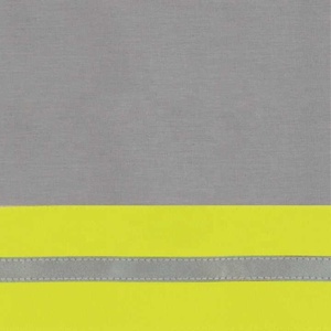 Chemise de travail haute visibilité réfléchissante pour homme, manches courtes, bleu marine avec bandes jaunes, uniforme en coton - Product Image 4