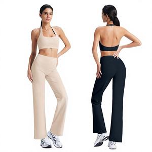 Two Piece Yoga Set Women Gym Outfit <b>Leggings</b> <b>and</b> Crop <b>Top</b> Activewear Comfortable Stretchable Fitness Set - Product Image 4