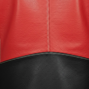 Veste en cuir pour homme, style streetwear, design à panneaux, poignets ajustables, fermeture éclair intégrale, poches latérales, respirante, personnalisable - Product Image 6