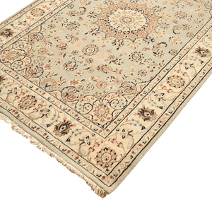 Tapis persan floral noué à la main sur mesure 10' x 14' en laine à poils ras, style contemporain vintage pour la maison - Product Image 3
