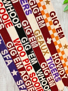Collegiate <b>Beaded</b> Bag Strap Sports Team Gameday <b>Purse</b> Strap Seed Bead Shoulder Crossbody Replacement Strap Stadium Handbag - Product Image 5