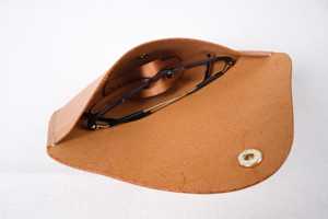 Genuine Leather Glasses Case Soft Cowhide Pouch Luxury <b>Slim</b> Handmade Reading Spectacles Cover Sunglasses Bag LGC-0018 - Product Image 6
