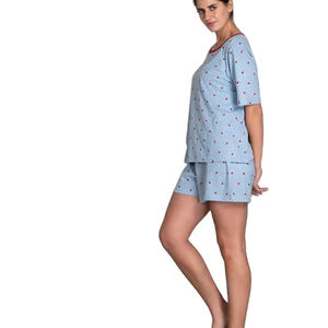 Conjunto de Dos Piezas Casual para Mujer, Talla Grande, Poliéster/Algodón, Reversible, Ropa de Verano, Cómodo, Camiseta y Pantalones Cortos Sólidos, Suaves - Product Image 3