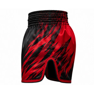 Pantalones Cortos Ligeros de Muay Thai con Acabado Satinado, Corte Relajado, Banda Elástica, Ropa Deportiva para Entrenamiento - Product Image 2