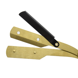 Professional Straight Edge Razor Stainless Steel Blade Wooden Handle Single Blade Folding Barber Shaver For <b>Men</b> Grooming Tool - Product Image 5