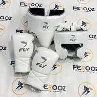 Set Tinju Profesional FLY Terbaru, Set Latihan Sparring Pro, Tahan Lama, Nyaman, Kulit Sapi Asli, Bernapas