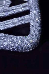 Colgante de Plata 925 con Moissanita Esmeralda y Diamantes Incoloros, Estilo Hip Hop Bling, Fabricante de Joyería de la India - Product Image 4