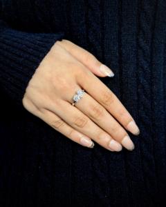 Pear and Round Cut Lab Grown Diamond <b>Ring</b> 925 Sterling Silver <b>Two</b> <b>Stone</b> Wedding <b>Ring</b> Wholesale OEM Jewelry Supplier - Product Image 1