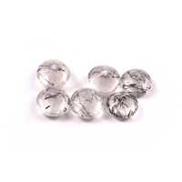 Lot en gros de pierres précieuses naturelles en quartz rutile noir taillées et facettées, calibrées, 6x6 mm, qualité AAA++, dureté 7, pour la fabrication de bijoux