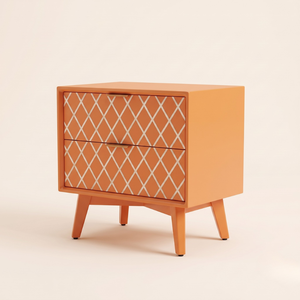 Table de chevet en nacre orange, design moderne pour salon et chambre à coucher, mobilier de chambre à coucher moderne - Product Image 4