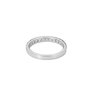 DEF Color VS VVS Clarity Round Lab Grown Diamond Half Eternity <b>Stacking</b> <b>Ring</b> Wedding Band 10K 14K 18K Solid Gold Bridal Jewelry - Product Image 4