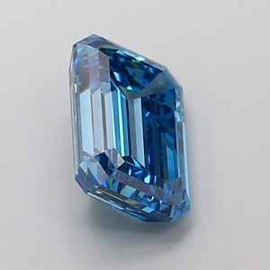 Diamant de laboratoire de 2,01 carats, taille émeraude, bleu vif fantaisie, VS1, polissage excellent, pierre précieuse CVD de qualité supérieure pour bijoux fins - Product Image 4
