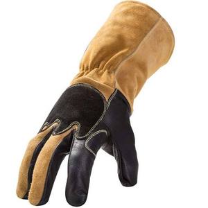 Gants de travail en cuir anti-coupure résistants à la chaleur à texture diamant Fashion Circle Industry, longueur 28 cm, poignet tricoté personnalisable - Product Image 4