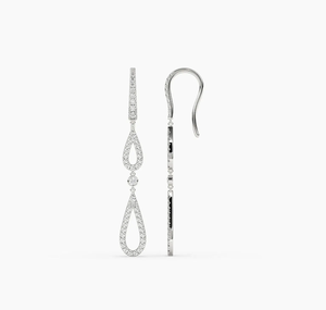 Pendientes de Diamantes Cultivados en Laboratorio con Forma de Corazón, Certificados por IGI, Chapados en Oro de 14 Quilates, Modernos y Elegantes para Mujer, Joyería de Lujo para Fiestas y Bodas - Product Image 5