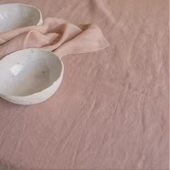 Cotton Rectangle <b>Tablecloth</b> Premium Linen Table Cover for Home and Events Decoration Handmade Table Decor Dusty Rose <b>Tablecloth</b> - Product Image 4