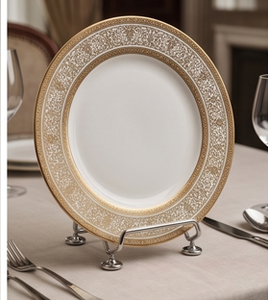Elegant Stainless Steel <b>Plate</b> Storage Stand with Silver Polish Finish Perfect for Kitchenware and Tabletop Display <b>Rack</b> - Product Image 2
