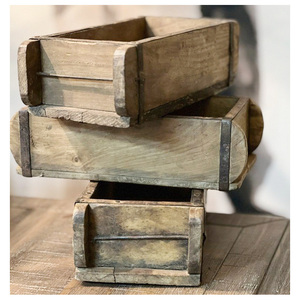 Vintage Hand Carved Wooden Decorative Object Brick Mould Antique Brick Mould Handcrafted Vintage Decorative Storage Brick Mould - Product Image 1