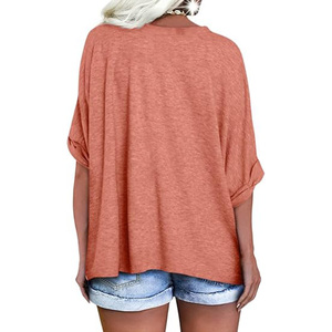 Camiseta Negra Lavada de Corte Holgado, Estilo Casual, Color Sólido, Unisex, Manga Corta, Cuello Redondo, Ecológica, 100% Algodón - Product Image 4