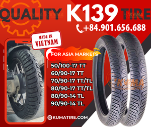 Kuma ท่อ K139ภายในรถจักรยานยนต์ขนาด14 17นิ้วผลิตจากเวียดนาม50/100-17 60/90-17 70/90-17นิ้วยางแบบไม่มียางใน - Product Image 2