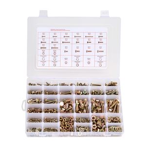 Kit Assortito di 906 Bulloni per Mobili, Viti Metriche, Rondelle Piatte in Acciaio Legato M4/M5/M6/M8, Misure Multiple - Product Image 1