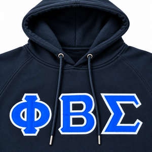 Sudadera con Capucha Premium Negra Phi Beta Sigma, Sudadera de Forro Polar con Letras Griegas Bordadas, Sudadera Universitaria Informal Unisex para Invierno - Product Image 5