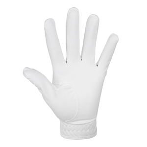 Gants de course en cuir véritable blancs à doigts entiers, respirants, antidérapants, avec fermeture auto-agrippante, unisexes, pour activités de plein air - Product Image 3