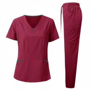 Conjunto de Uniforme Médico Quirúrgico para Enfermería, Hospital, Blusa de Manga Corta y Pantalones, Uniforme de Enfermera, Traje de Spandex al por Mayor - Product Image 2