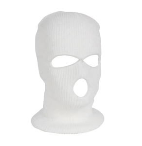 Masque cagoule unisexe en tricot gris, couleur unie, pour usage extérieur décontracté, pour adultes, circonférence de tête 56-58 cm, bonnets - Product Image 2
