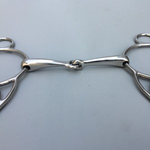 Bocado de acero inoxidable para caballo con doble anillo y junta de barra lisa para uso ecuestre, bocado de equitación western 2026 en venta - Product Image 3