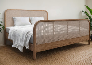 Solid Mahogany Midcentury Modern Platform Bed in California King Size with Excellent Finish for Bedroom Set & Home Furniture - Product Image 3