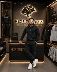 Conjunto Deportivo REXIT SPORTS para Hombre con Logotipo en Relieve, Sudadera con Capucha Personalizada y Pantalones Deportivos, la Marca en Relieve Crea una Apariencia Premium - Product Image 2