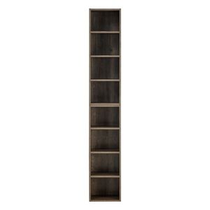 8 Tier Media Tower Rack Adjustable <b>Shelves</b> CD DVD Slim Storage Cabinet <b>Tall</b> <b>Narrow</b> Bookcase Display Bookshelf for Home Office - Product Image 1
