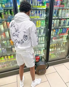 Conjuntos de pantalones cortos de nailon cortavientos, chándales cortavientos para hombre, conjunto de 2 piezas, ropa de calle de manga larga, conjunto de pantalones cortos de nailon de verano para hombre - Product Image 5