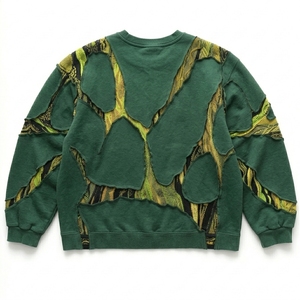 <b>Men's</b> Oversized 100% Cotton Panelled Sweatshirt Solid Color Round Neck <b>Pullover</b> Knitted Anti Pilling Streetwear - Product Image 3