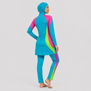 Conjunto de Traje de Baño Islámico Modesto para Mujer, Parte Inferior de Corte Alto, Impresión de Logotipo Multiposición, Ecológico, Transpirable, Bikini Modesto - Product Image 3