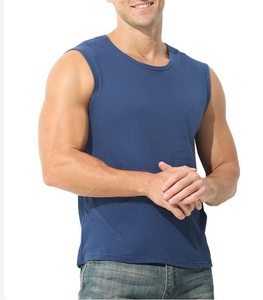 Débardeurs de sport décontractés en coton tricoté respirant de haute qualité pour hommes, 100 % coton, vente en gros - Product Image 6