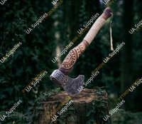 Hache Viking Artisanale Industrielle en Acier Carbone Forgé de Qualité Supérieure avec Lame Barbelée pour le Camping – Vente en Gros Direct Usine au Meilleur Prix