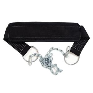 Ceinture de dips en néoprène premium avec chaîne en acier robuste et doubles anneaux en D pour tractions lestées, dips et entraînement de force – Accessoire de gym - Product Image 1