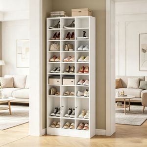 Elegante Armadio Portascarpe Autoportante in MDF con Organizer e Ripiani per Armadio, Portascarpe Multipli - Product Image 1