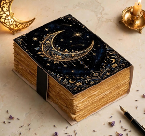 Celestial <b>Moon</b> Leather Journal Grimoire <b>Book</b> of Shadows <b>Moon</b> Phase Spell <b>Book</b> Witchy Gothic Journal Vintage Diary Wiccan Gift - Product Image 4