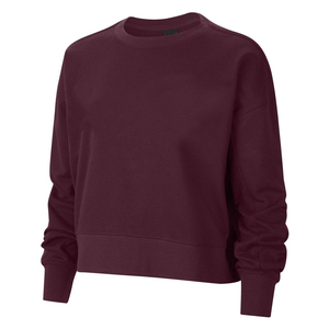 Sudadera Oversize de Mujer con Cuello Redondo, Color Liso, Hombros Caídos, Manga Larga, Tejido de Algodón, para Otoño, con Bordado Frontal - Product Image 3